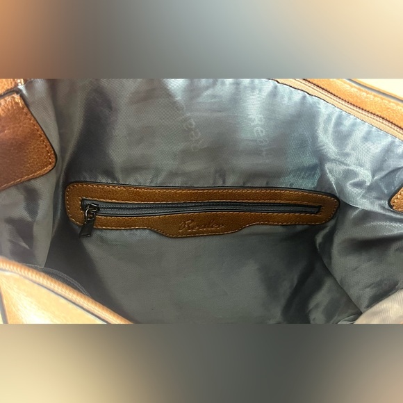 Realer Brown Faux Leather Bag Shoulder or Crossbody Purse Multiple Pockets - Picture 14 of 16